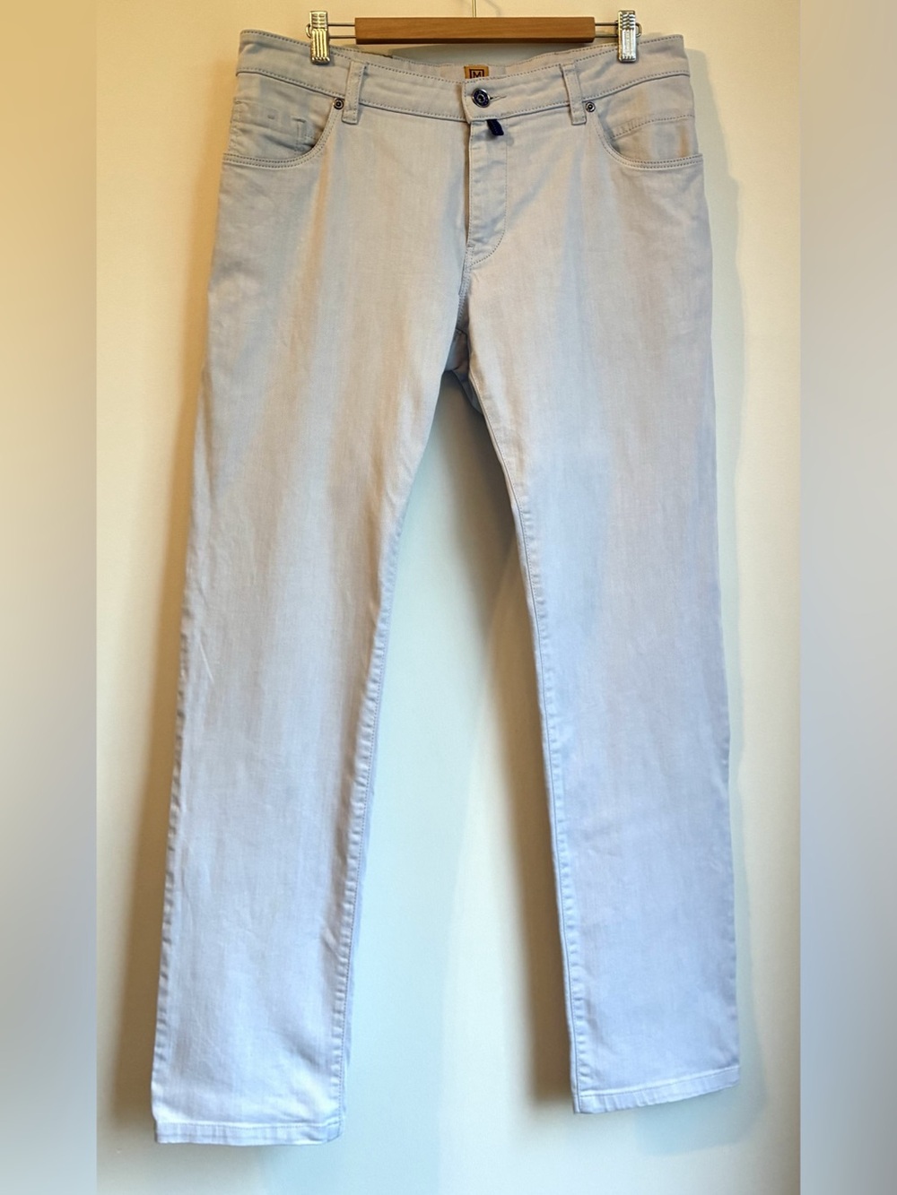 M5 by Meyer German Designer Slim Fit Light Wash Jeans
